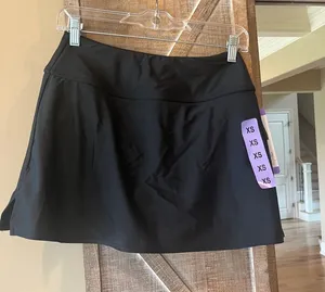 Hurley Skort Black Solid Swim Athletic Tennis Golf Activewear New Women’s XS thumbnail 1
