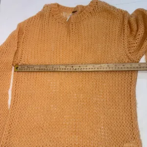 Free People Light & Lofty Coastal Loose Knit Alpaca Wool Orange Sweater Sz Small thumbnail 8