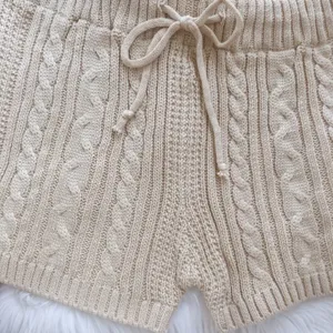 Pantone ivory cream knit highrise shorts, brand new with tag thumbnail 2