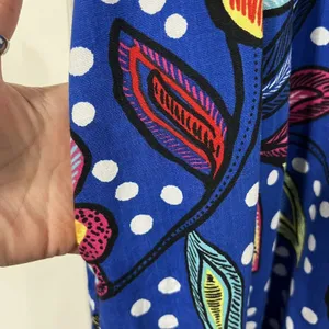Tabitha Brown Size 0 Dress Maxi Mixed Floral Polka Dot Print Puff Sleeve thumbnail 6