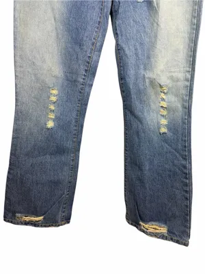 Abercrombie & Fitch Y2K Distressed Bootcut Madison Jeans Blue Denim Grunge Sz 6 thumbnail 7