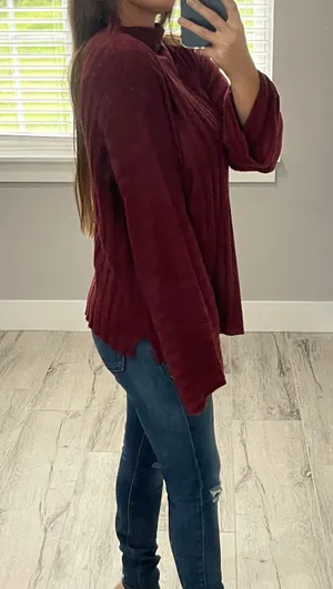BP. Maroon Flare Sleeve Sweater thumbnail 6