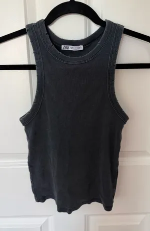 Zara Distressed Seam Tank Top thumbnail 1