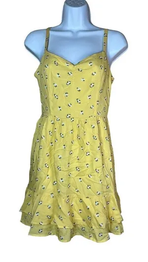 Hollister Women’s Yellow Floral Print Dress Size XS‎ thumbnail 1