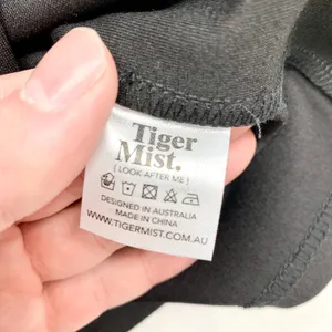 Tiger Mist Mini Top Womens Size XS Black Tie Strap Slit Rayon Blend Y2K Sexy‎ thumbnail 3
