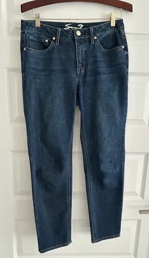 Seven7 Slim Straight Jeans Dark Blue Size 4 thumbnail 1