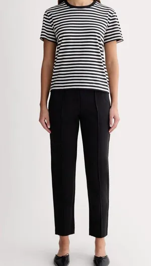 Everlane The Dream Pant Pintuck Pull On Pants Tapered Black Womens Small thumbnail 10