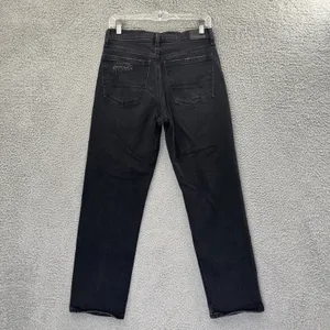 American Eagle Super High Rise Ankle Straight Jean‎ Black Boho Women's 4 x 27 thumbnail 2