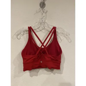 Lululemon Sports Bra Womens 8 Red Strappy Crossback Yoga Athletic Workout thumbnail 3