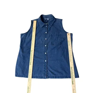 Vintage Venezia Jeans Linen Cotton Sleeveless Blouse 18/20 Used Linen Cotton thumbnail 8
