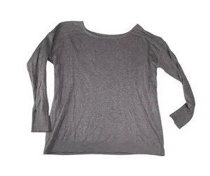 Lululemon women's 10 12 full extension sweater cashlu heathered gray long sleeve thumbnail 1