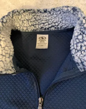 Sherpa Pullover Quarter Zip Blue Size M thumbnail 2