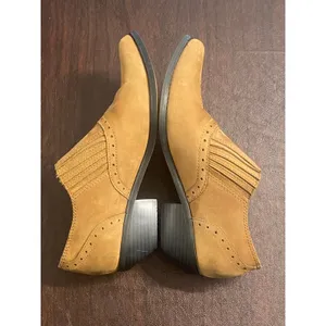 Dingo Cowgirl Western Ankle Booties Tan Leather Cowboy Boots 7.5 Country‎ Boho thumbnail 6
