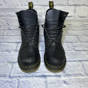 Dr. Martens 11821 leather Black Lace Up Combat Shoes usa 6 EU 37 thumbnail 3