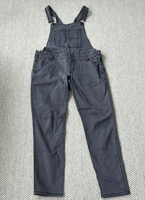 Abercrombie & Fitch Black Denim Overalls thumbnail 1