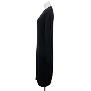 Aritzia Wilfred Utopia 100% Merino Wool Black Long Sleeves Sweater Dress Size XS thumbnail 2