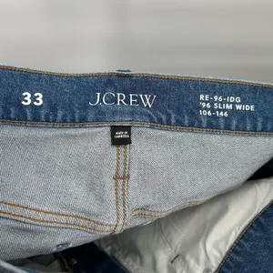 J Crew 96 Slim Cropped Ankle Leg Button‎ Fly Denim Jeans Medium Wash Size 33 thumbnail 4