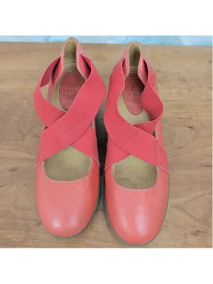 Bussola Zummia Elastic Strappy Red Leather Wedges 39 thumbnail 7