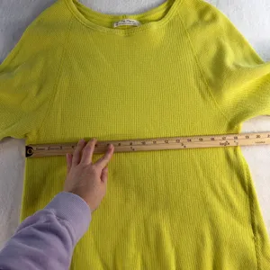 We The Free People Womens Small Amelia Tunic Thermal‎ Oversized Split Back Green thumbnail 9