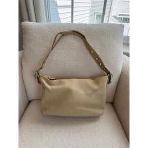 Vintage Coach Tote Bag Women Beige Pebbled Leather Adjustable Shoulder Strap thumbnail 2