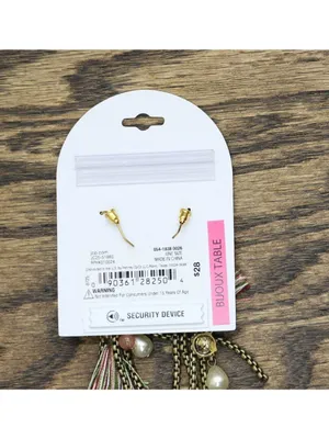 NWT Bijoux Bar Boho Chandelier Cluster Charm Dangly Earrings Gold / Multi 4.25" thumbnail 4