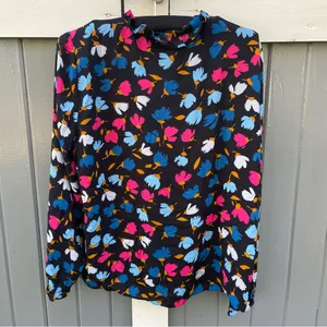 J. Crew‎ Factory Floral Blouse thumbnail 2