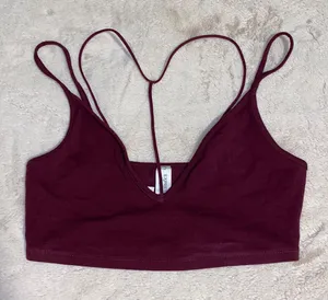 Express Burgundy Bralette Small thumbnail 1