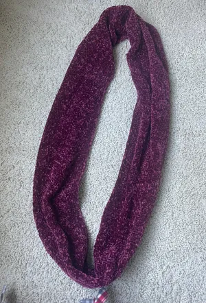 Purple Velvet Scarf thumbnail 2