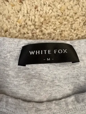 Grey Crop White Fox Boutique Top thumbnail 2
