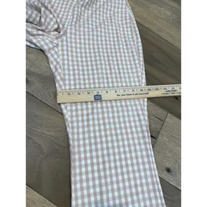 Alex Marie Pants Size 4 White Pink Gingham Lightweight Flare Leg Side Zip thumbnail 8
