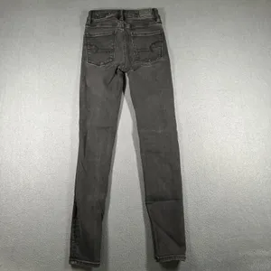 American Eagle Hi-Rise Jeggings Size 00 Regular‎ Black Wash Denim Skinny Jeans thumbnail 11