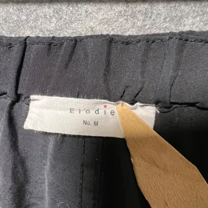 Elodie Black Jogger Pants‎ Elastic Waist Zipper Drawstring Pockets Size M thumbnail 7