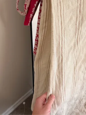 Free People Cream Maxi Skirt with Pink Waist Tie thumbnail 8