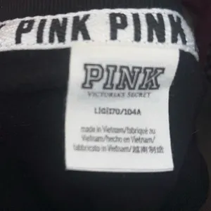 Victoria's Secret PINK Black Silver Logo Crewneck Sweatshirt Large thumbnail 3