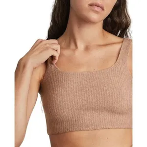 Everlane Cozy‎ Stretch Tank M Camel Tan Wool Yak Tank Square Neck Minimalist NEW thumbnail 2