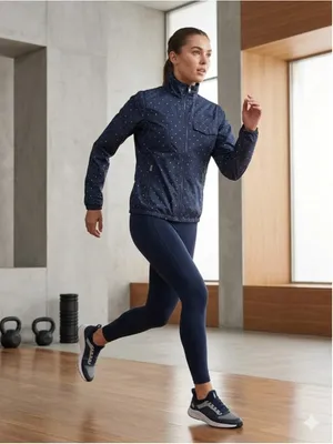 The North Face Women's Windbreaker Polka Dot Jacket Navy Blue Full Zip Size S thumbnail 3