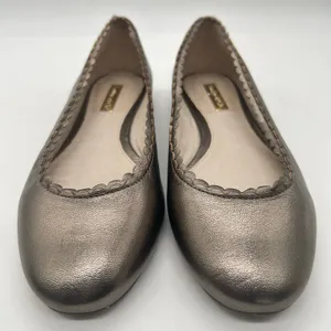 Louise Et Cie Ballet‎ Flats Womens 6M Metallic Bronze Scalloped Leather thumbnail 4