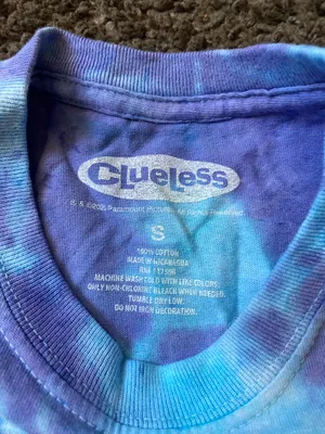 Urban Outfitters Clueless Tie Dye Blue Small Tee thumbnail 8