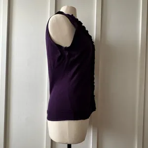 The Limited Ruffle Trim Sleeveless Cardigan thumbnail 5