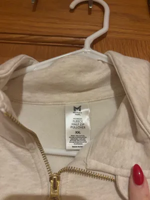 Members Mark Cream and gold quarter zip sweatshirt XXL thumbnail 3