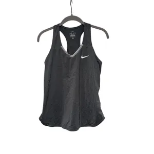 Nike Dri-FIT Gray Racerback Tank Top M thumbnail 2