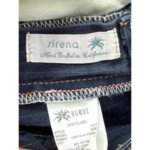 Agave Nectar Sirena Striped Flare Jeans Womens Size 27 Low Rise Denim Y2K USA thumbnail 15