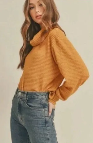 Free People NWT Women Large Orange Knit Sweater Top Lagenlook Boho Fall Cottage thumbnail 1
