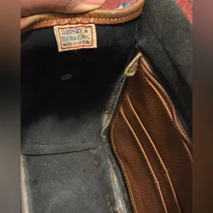 Vintage Dooney & Bourke Black and Brown Leather Bag Equestrian Crossbody thumbnail 7