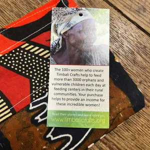 NWT Timbali Crafts Hand Crafted Swaziland Africa Tribal Print Zippered Pouch thumbnail 7