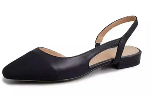 Genuine Leather Sandals Loafers Flats Slip On Office Shoes Pumps Sling back thumbnail 1