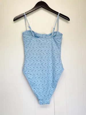 NWT J. CREW Blue Eyelet Balconette Underwire One-Piece Swimsuit CL724 Size 6 thumbnail 9