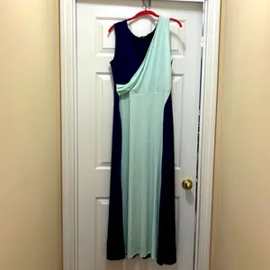 NWOT Du Jour Medium Teal and Blue Maxi Dress thumbnail 2