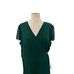 Baltic Born Bristol Midi Wrap Dress Emerald Green Flutter Sleeve NWT Size 2X thumbnail 2