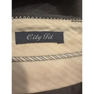 J.Crew Womens 6T City Fit Pinstripe Wool Dress Pants Charcoal Grey Wide Leg Tall thumbnail 5